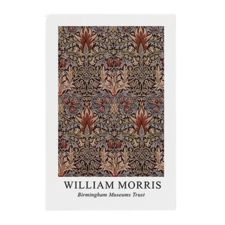William Morris Floral Museum Exhibition Painting 18x24