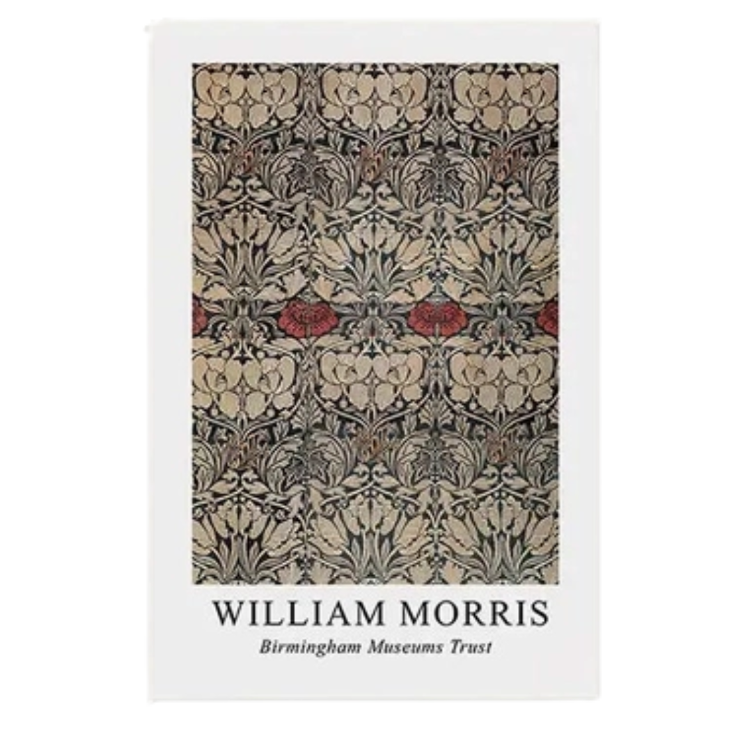 William Morris Floral Museum Exhibition Painting 18x24