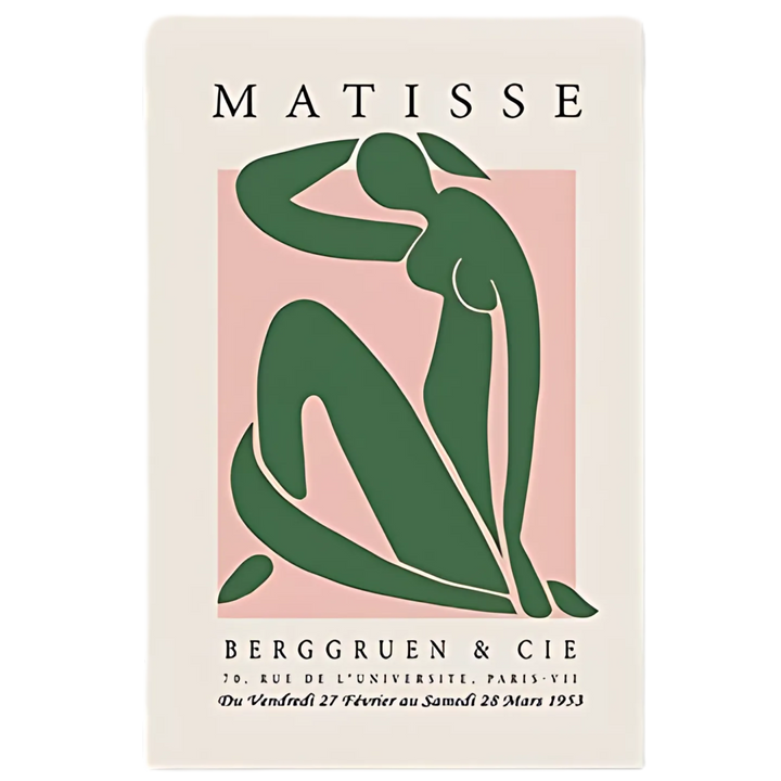 Pink Green Matisse Abstract Poster 18x24