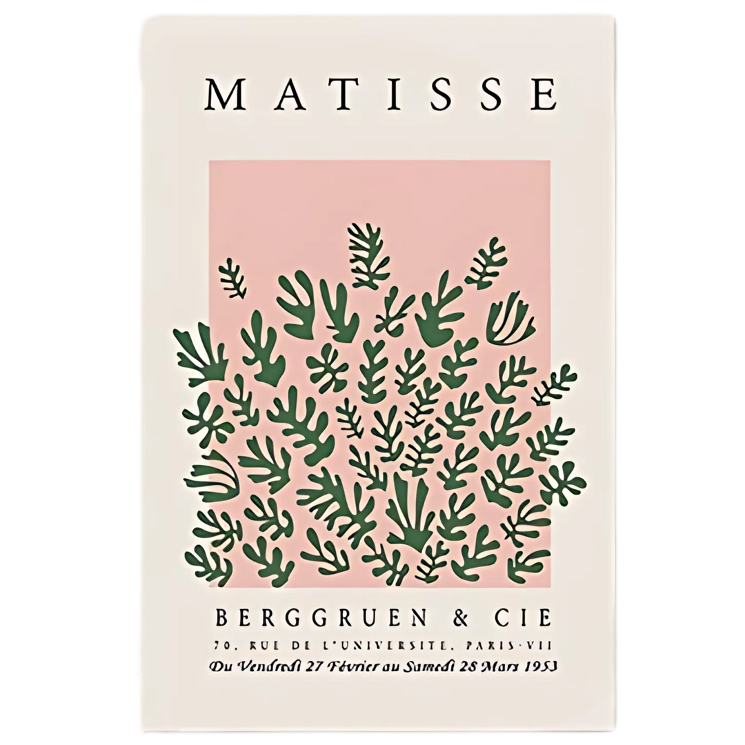 Pink Green Matisse Abstract Poster 18x24