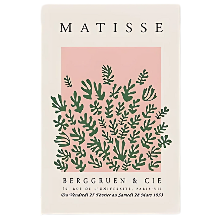 Pink Green Matisse Abstract Poster 18x24