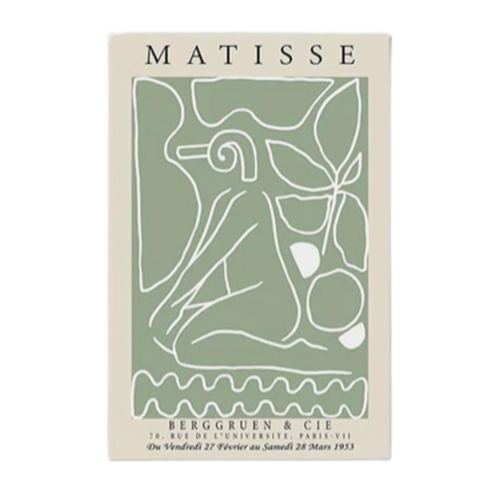 Sage Green Modern Wall Art Poster 18x24