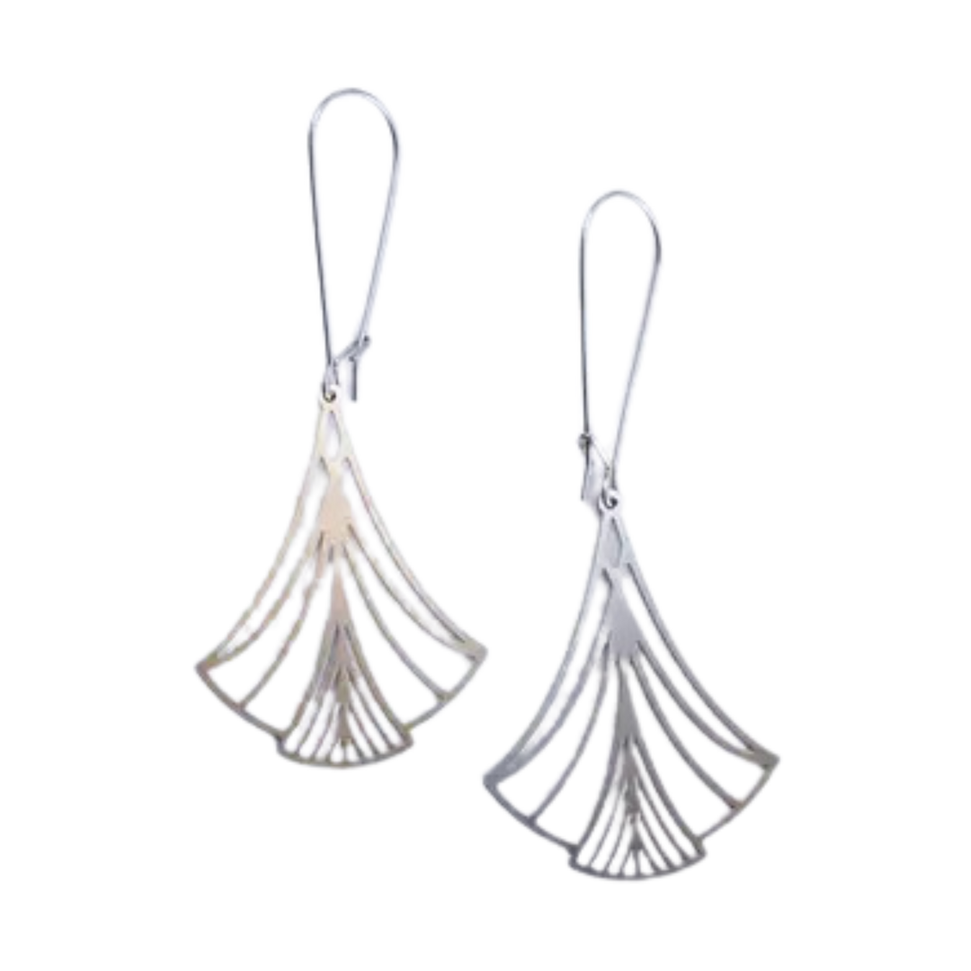 Art Nouveau Triangles Earrings