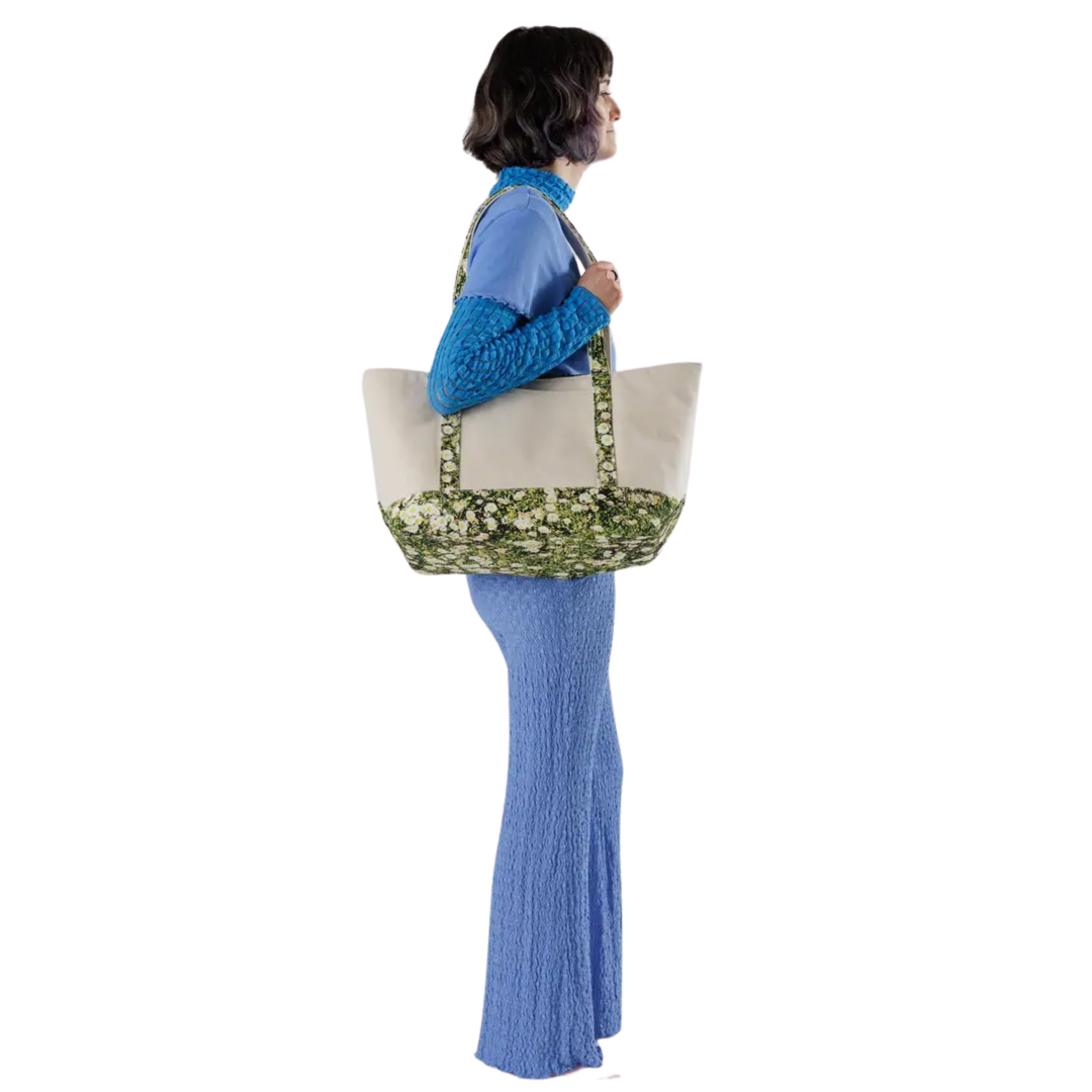 Medium Heavyweight Canvas Tote Daisy