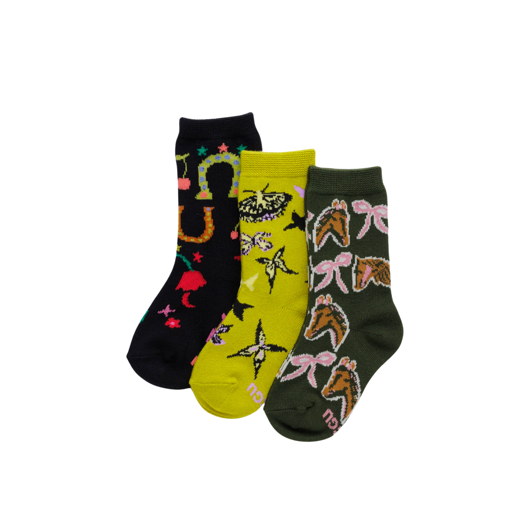 Kids Crew Socks - Set of 3