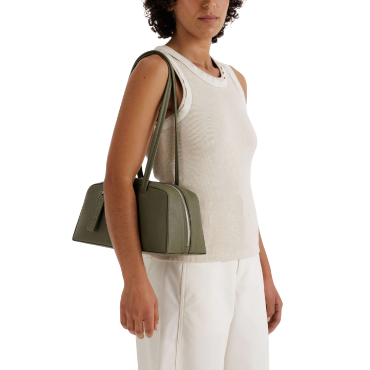 Recycled Leather Bowler Bag