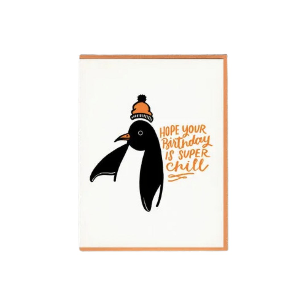 Chill Penguin Birthday Card