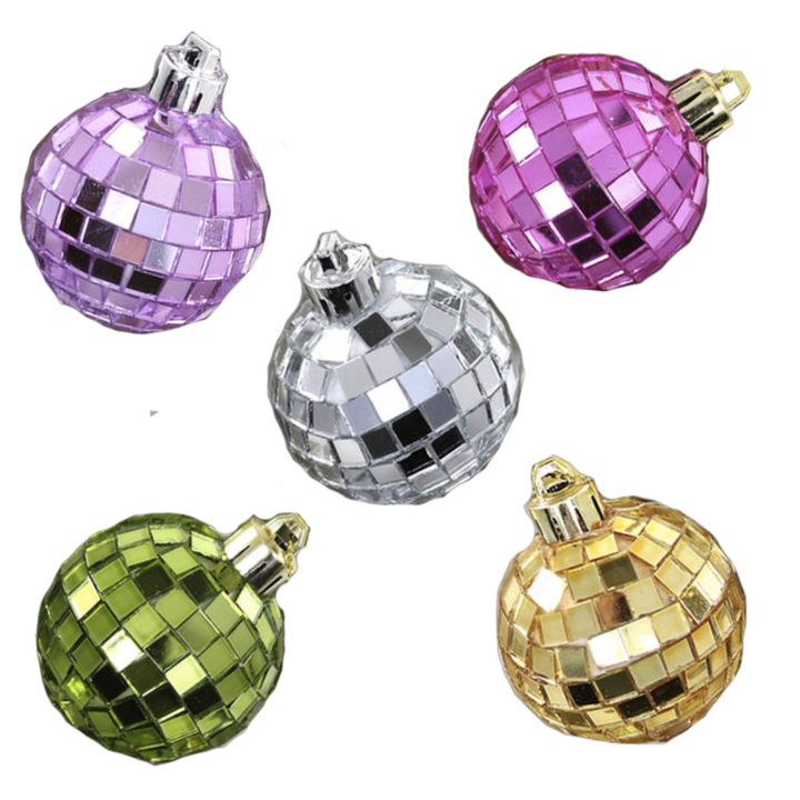 Tiny Disco Ball Ornament Set