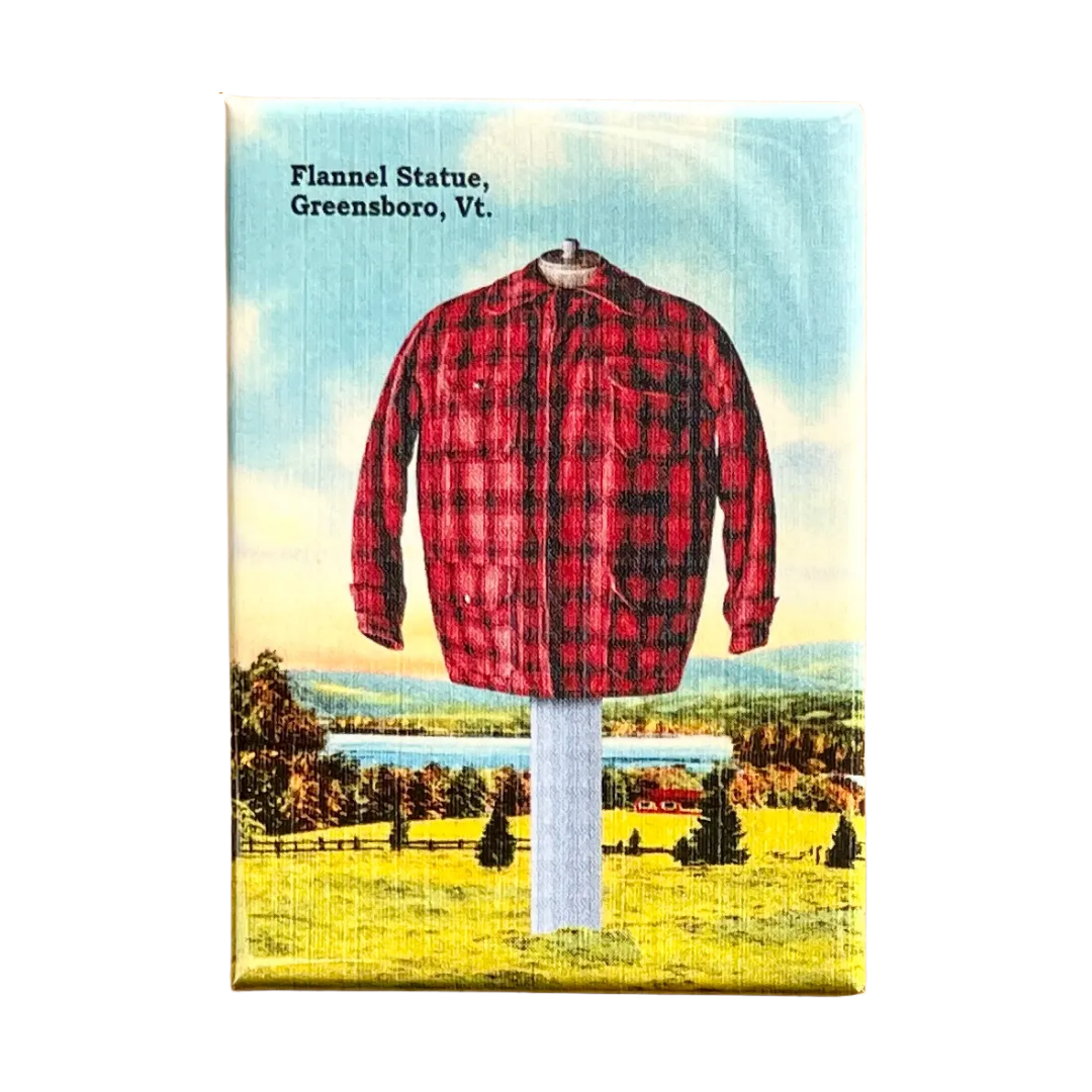 Flannel Statue Vermont Magnet