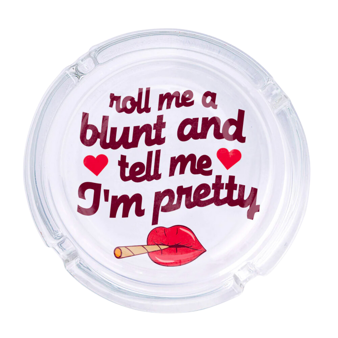 Roll Me A Blunt Glass Ashtray
