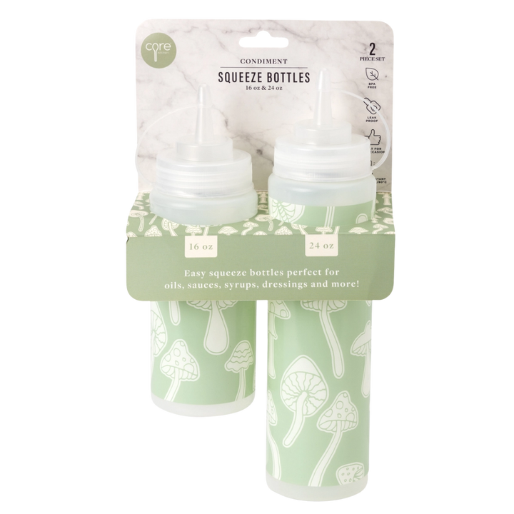 2pc Condiment Squeeze Bottles - Mushrooms
