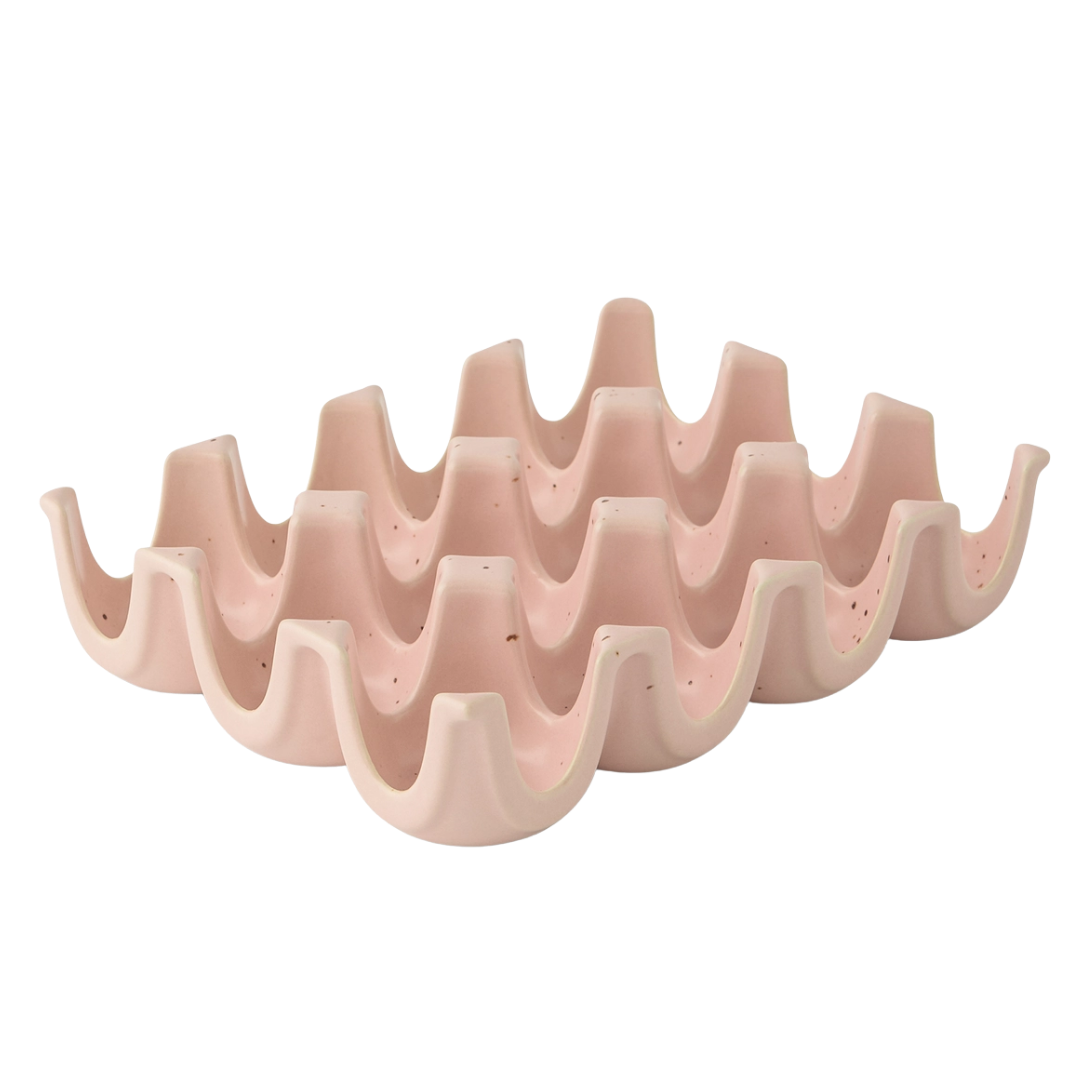 12 Section Speckled Ceramic Egg Tray