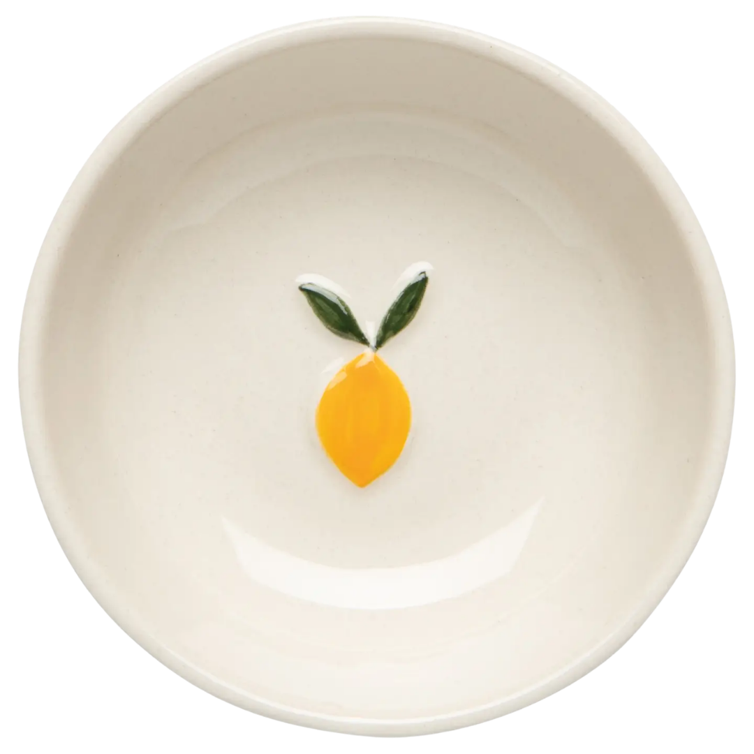 Lemon Embossed Pinch Bowl 3 in
