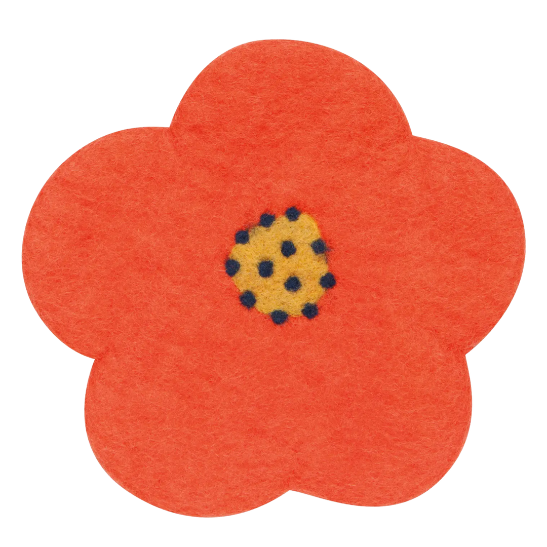 Poppy Felt Wool Trivet