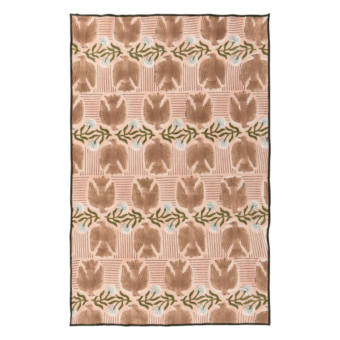 Peregrine Block Print Dishtowel