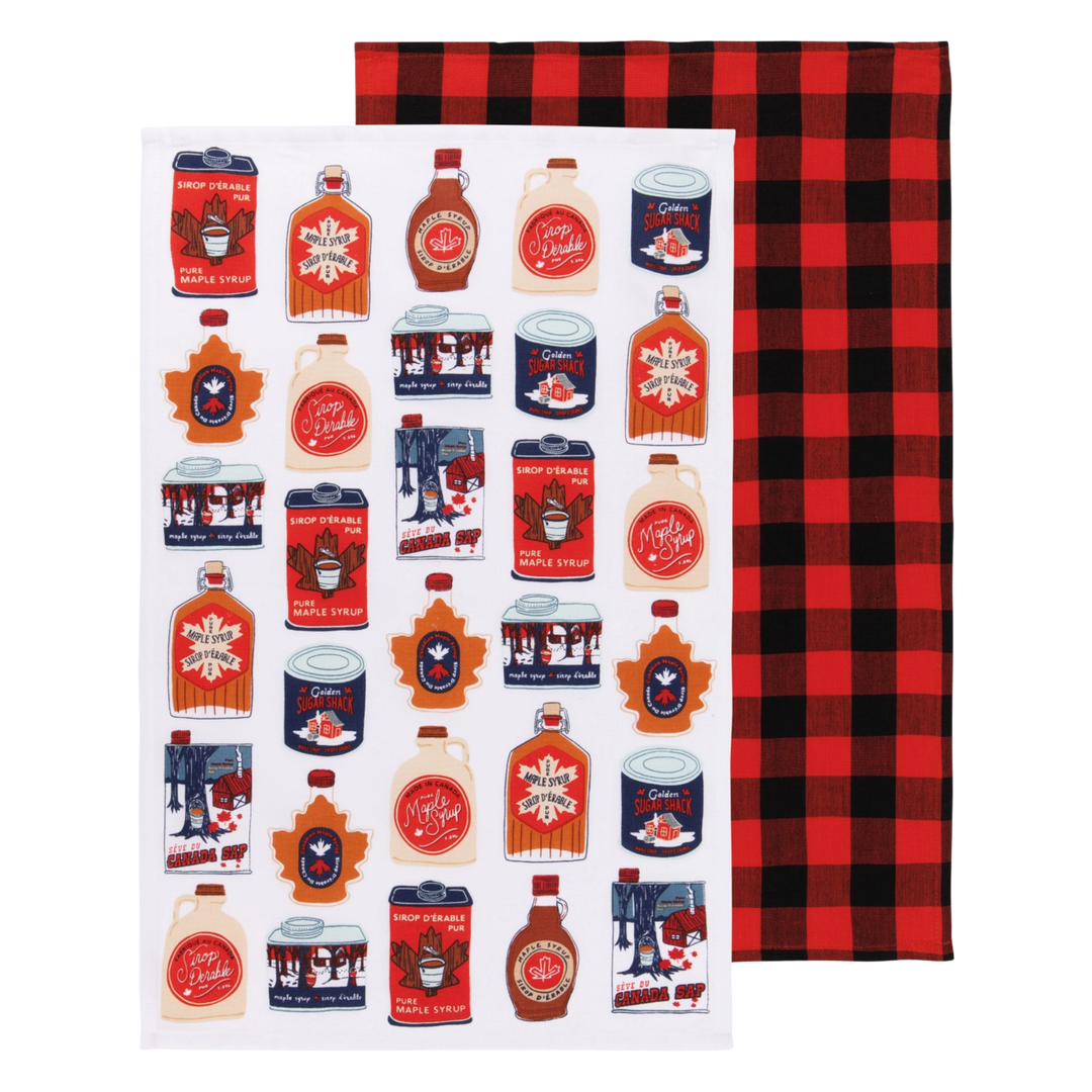 Maple Syrup Dishtowels Set of 2