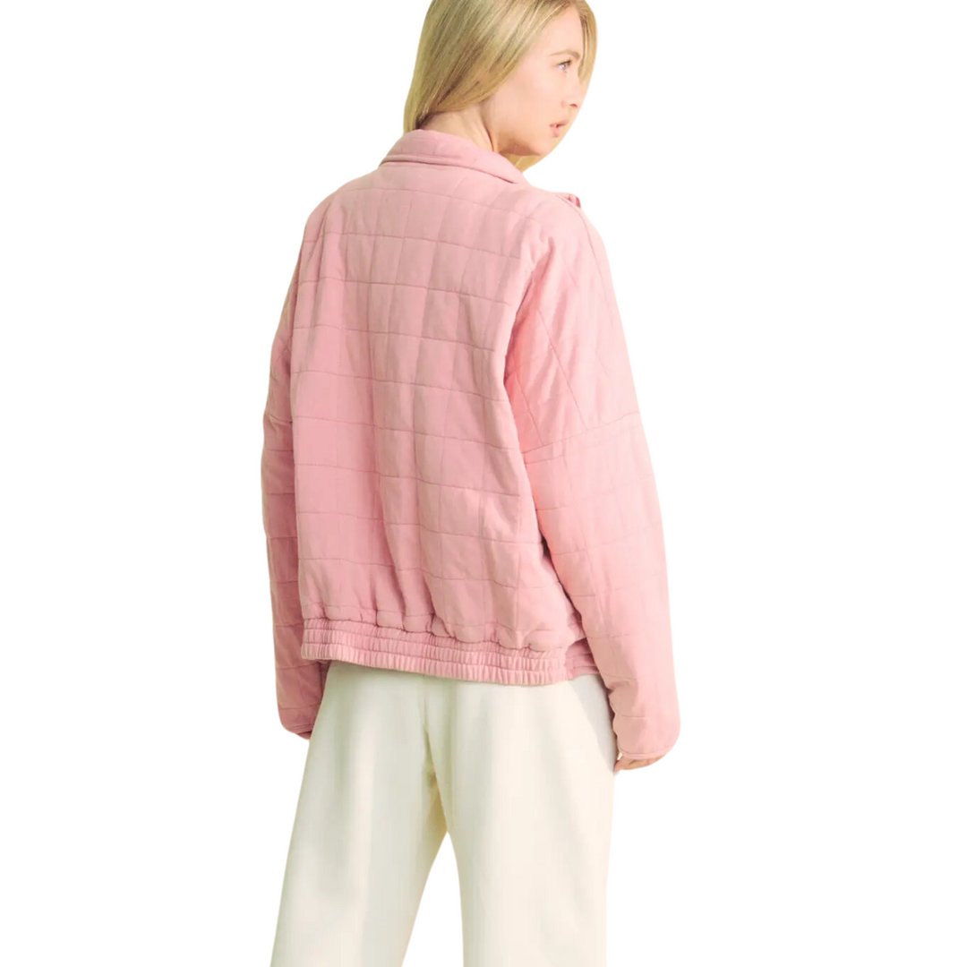 Washed Soft Quilting Relaxed Fit Jacket