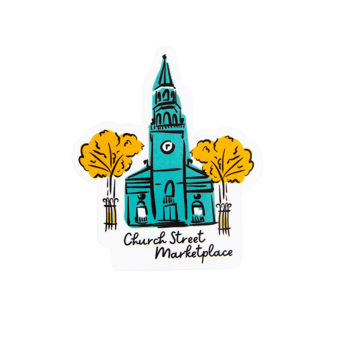 Church Street Marketplace Church Sticker