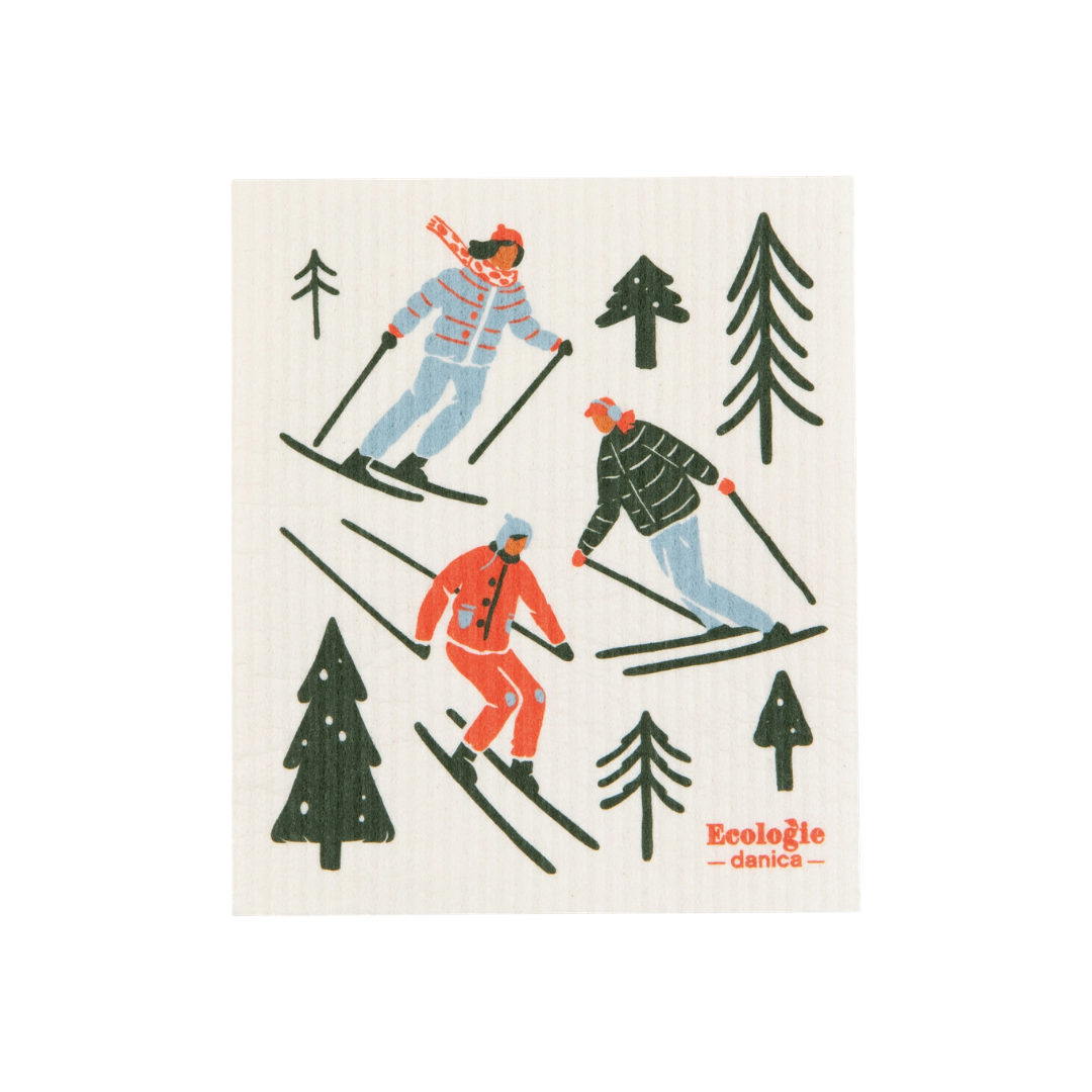 Ski Ya Later Swedish Dishcloth