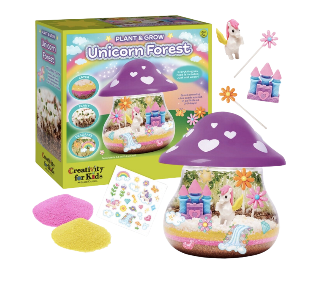 Plant & Grow Unicorn Forest Terrarium Craft Kit for Kids