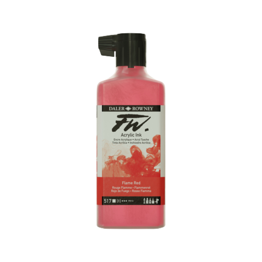 FW Liquid Acrylic Ink 6oz - Flame Red