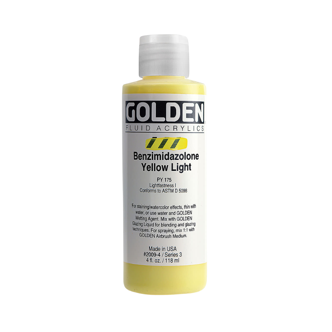 High Flow Benzimidazolone Yellow Light Acrylic Paint 4oz