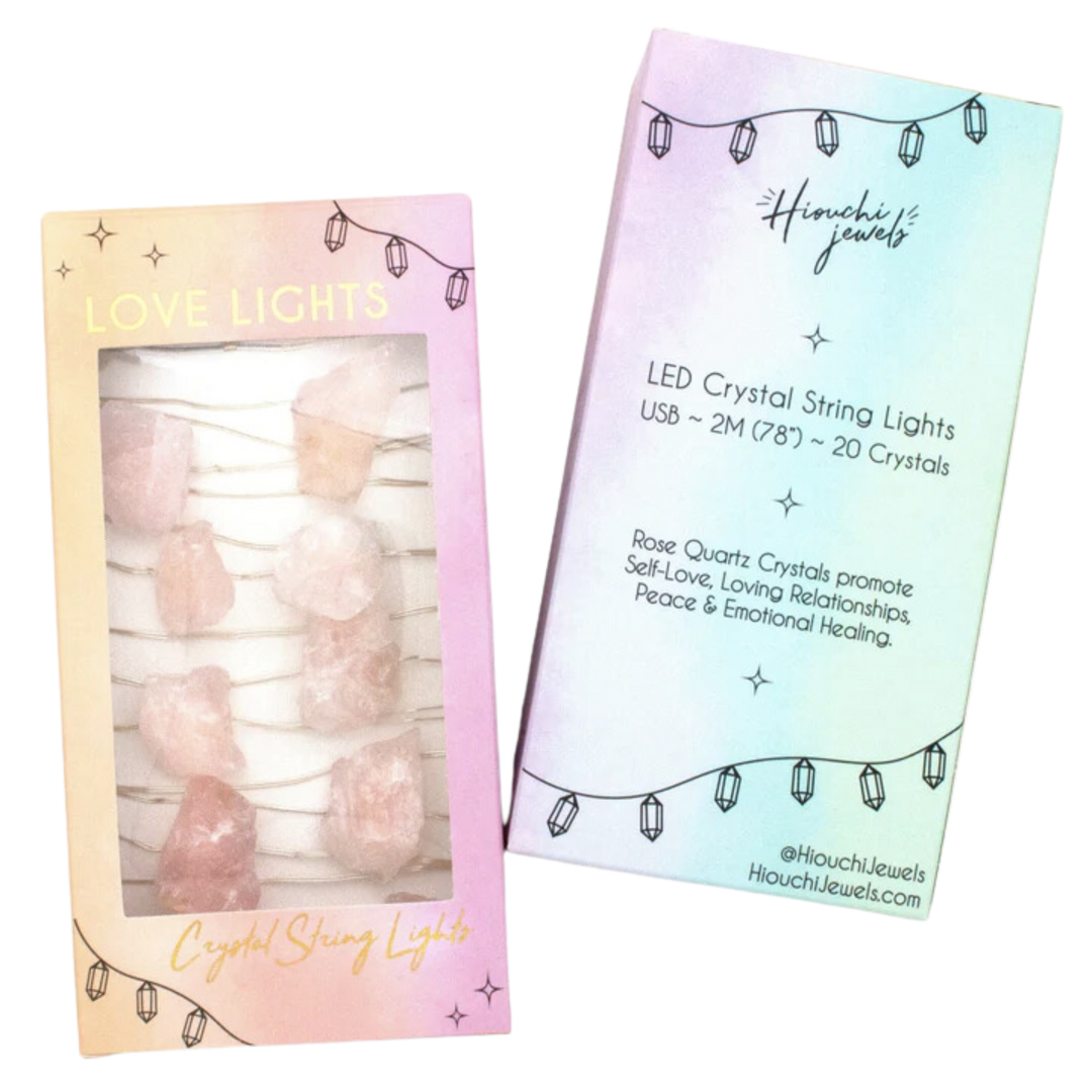 Love Lights ~ Crystal String Lights ~ Rose Quartz