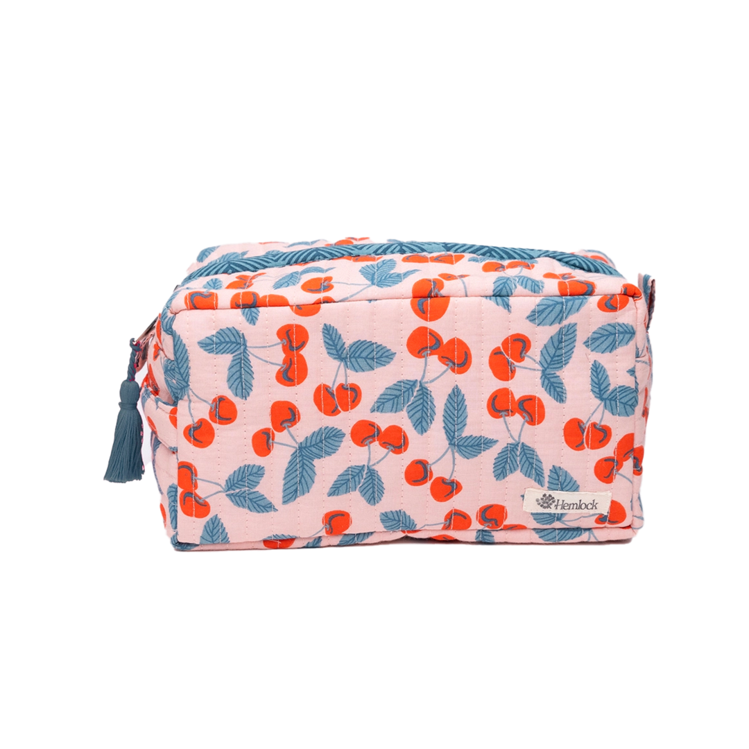 Cherries Quilted Box Tote