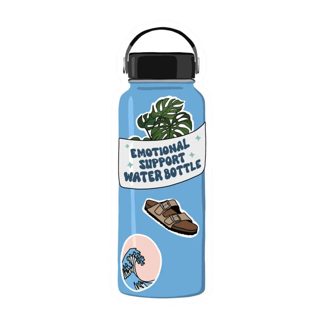Emotional Support Water Bottle Sticker