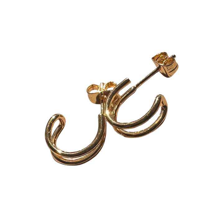 Double Hoop Earrings - Faux Second Piercing