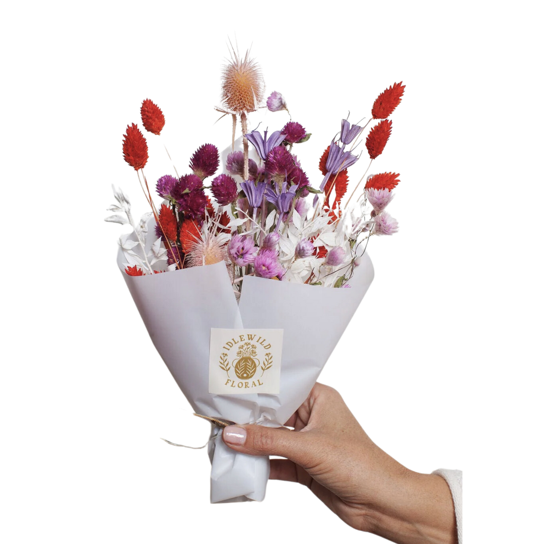 Candy Hearts Petite Dried Floral Bouquet
