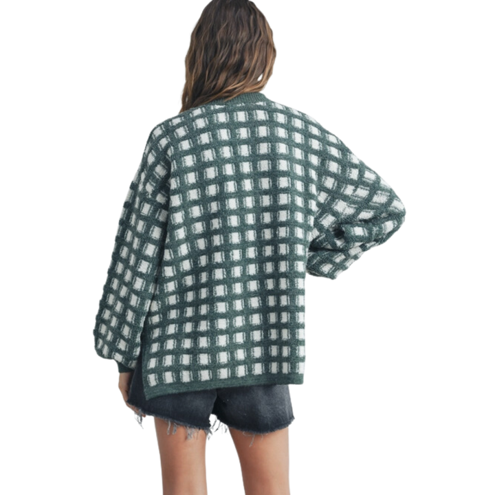 Checkered Oversized  Sweater