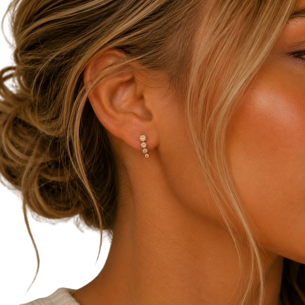Mini Crawler Stud Earrings