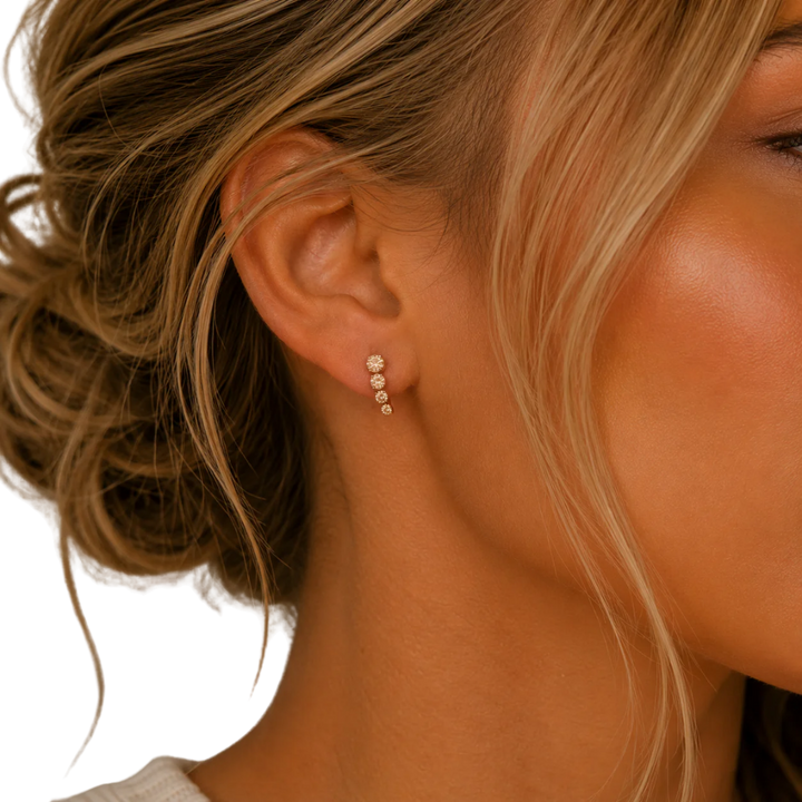 Mini Crawler Stud Earrings