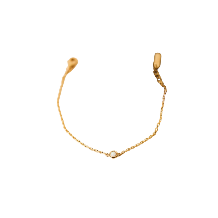 Solitaire White Opal Bracelet