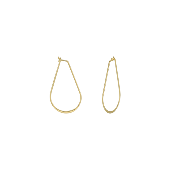 Gold Long Oval Hoop