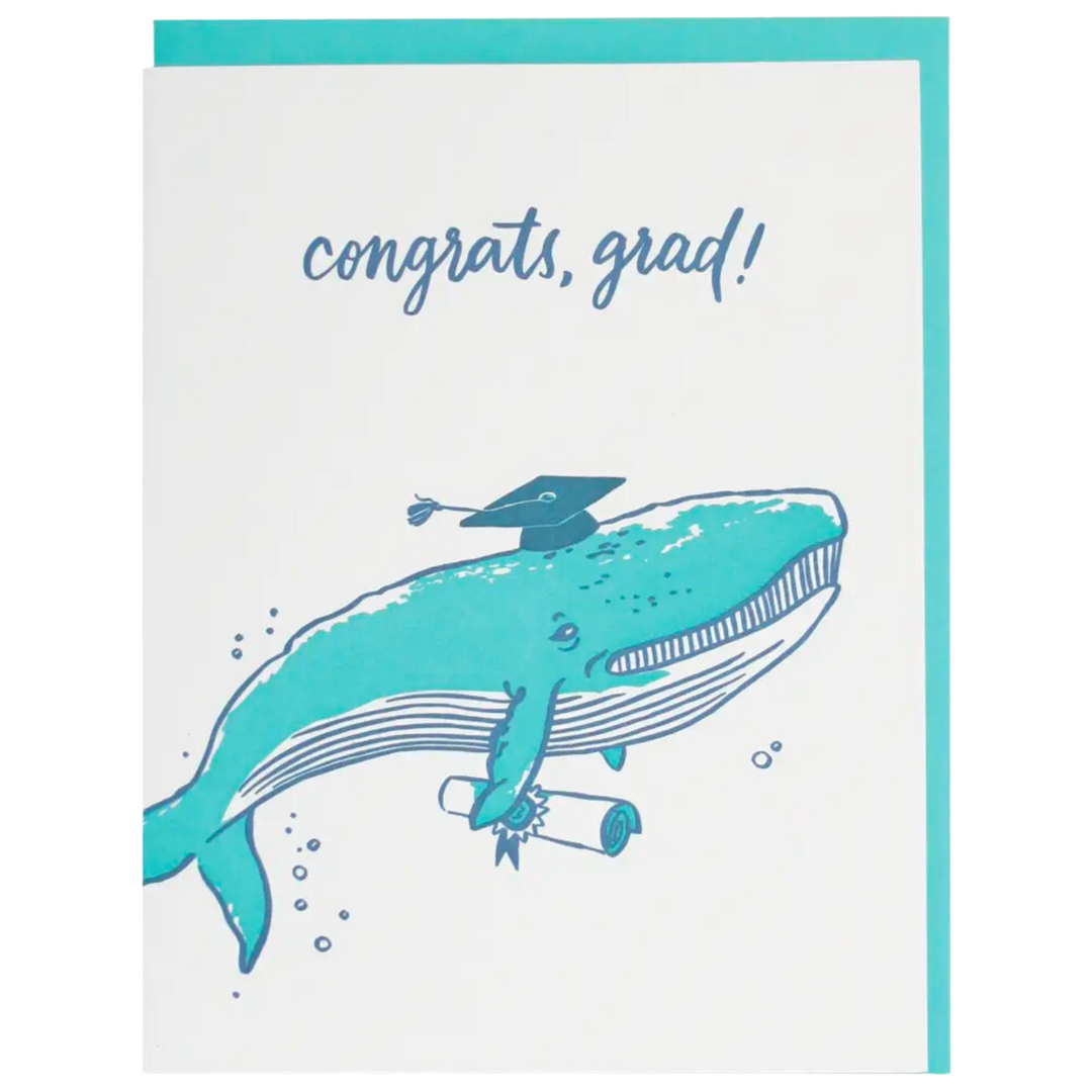 Whale Graduation Card