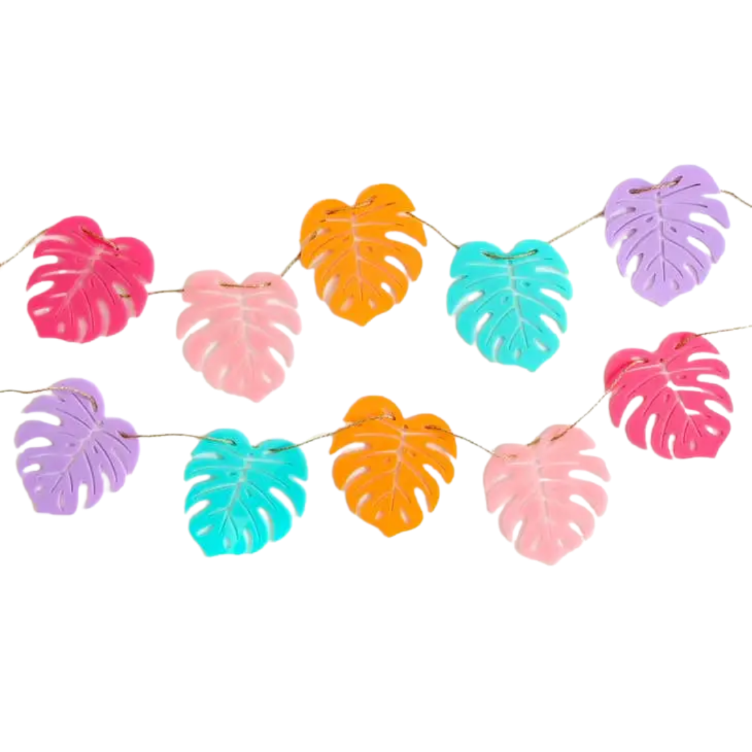 Monstera Leaf Acrylic Garland