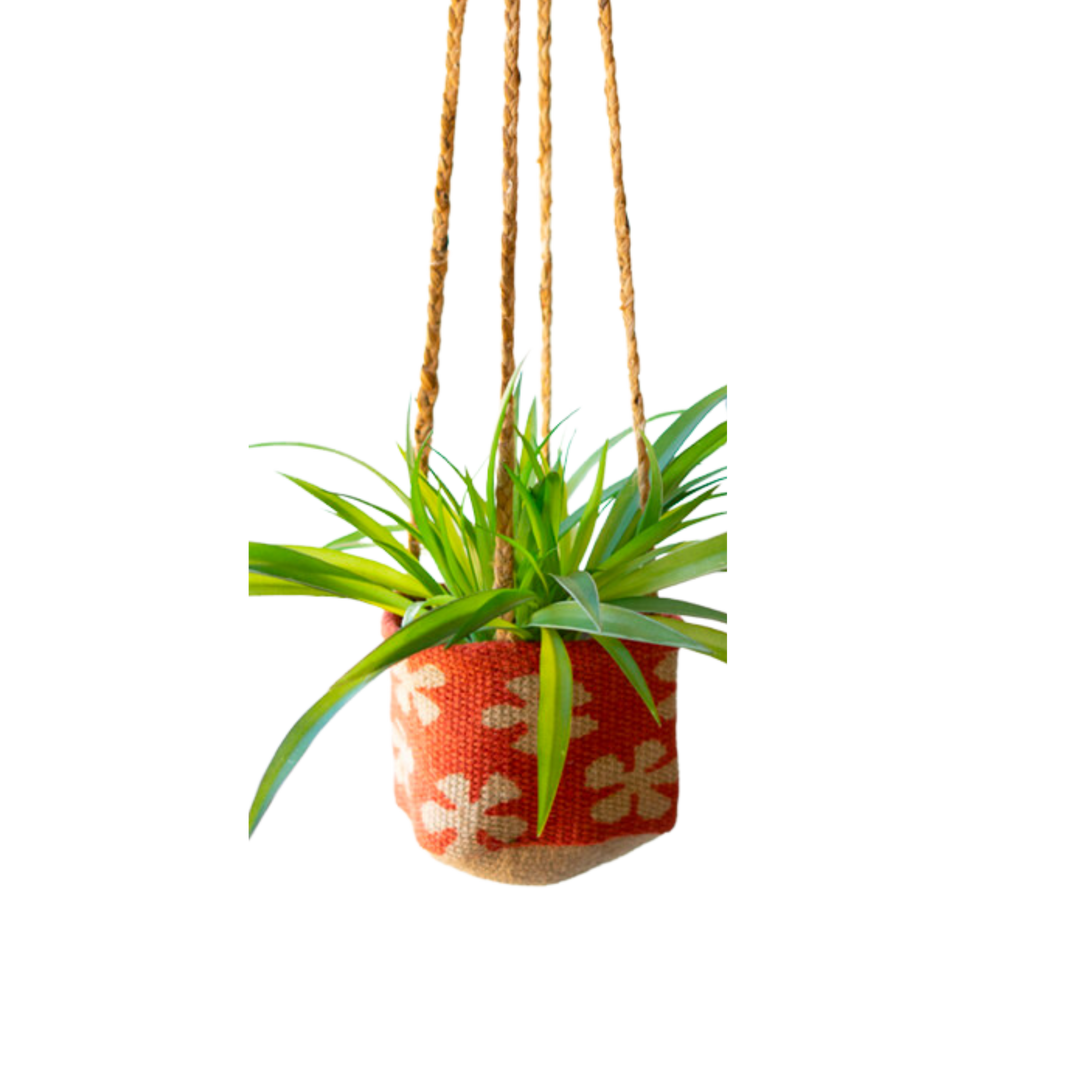 Printed Jute Hanging Planter