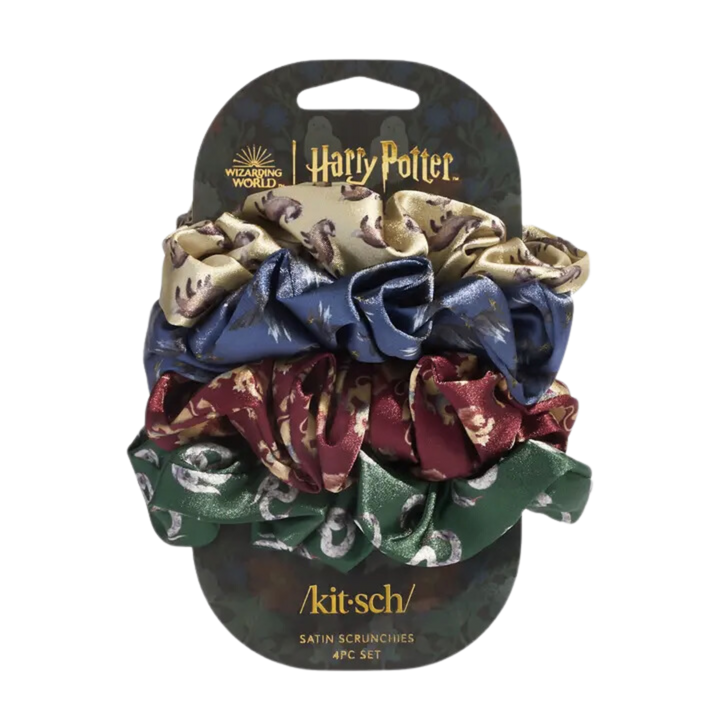 Harry Potter X Kitsch Satin Sleep Scrunchies 4pc Set