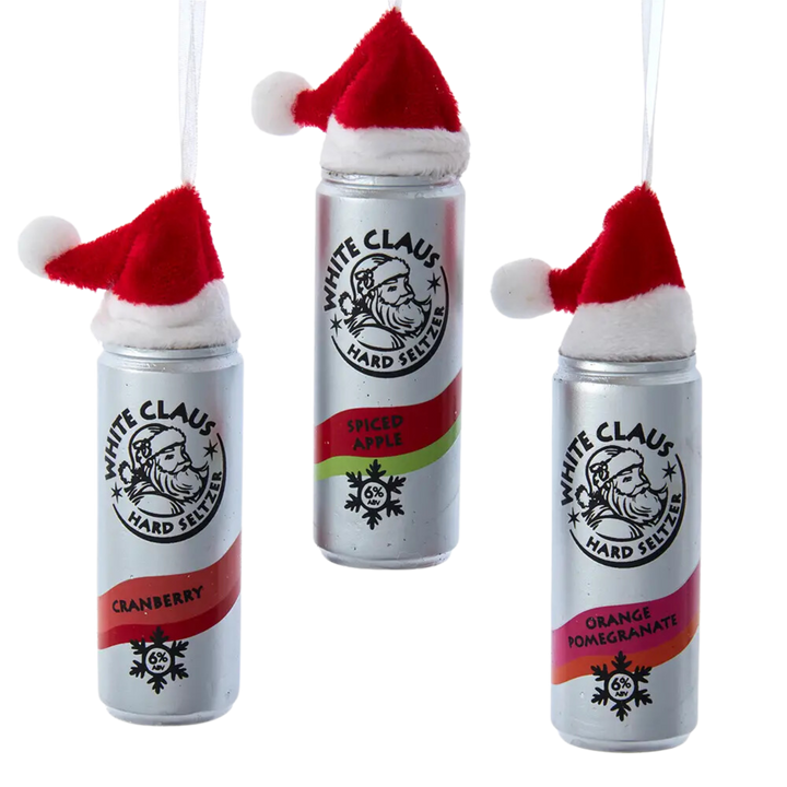 White Claus Seltzer Ornament