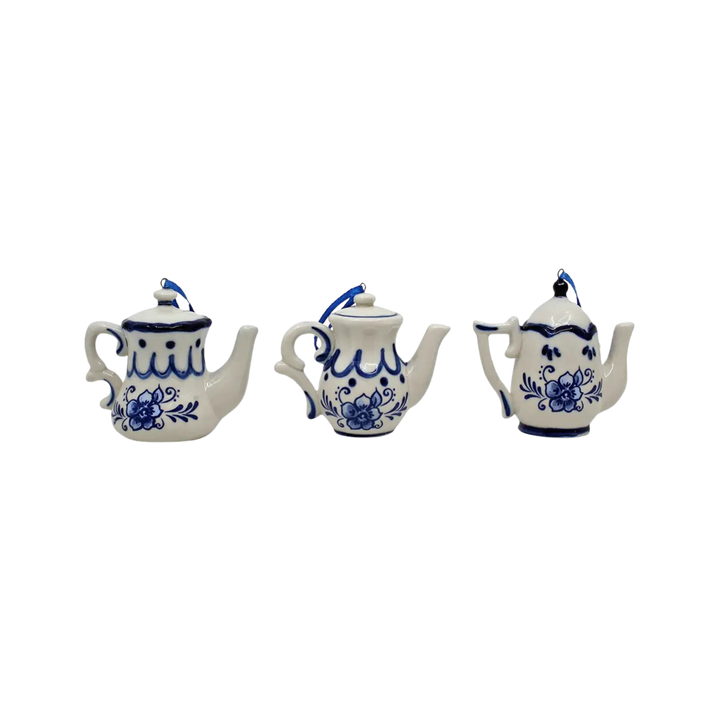 Delft Blue Teapot Ornaments