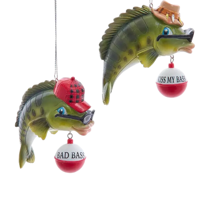 Resin Lodge Bass Fish Ornament