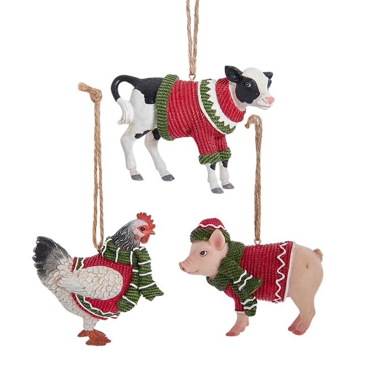 Farm Animal with Sweater + Scarf