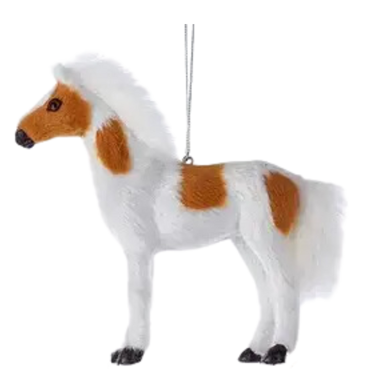 Plastic Plush Horse Ornament