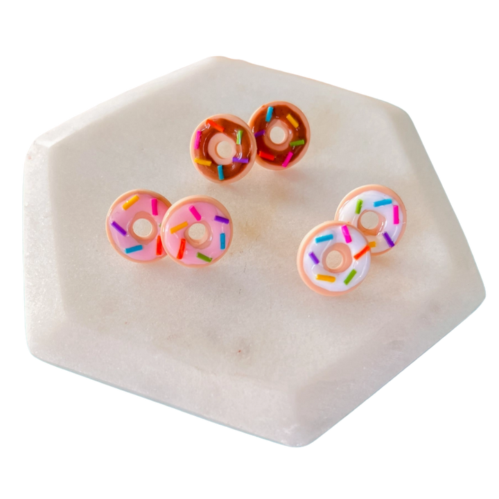 Mini Dot Donut Clay Donut Studs