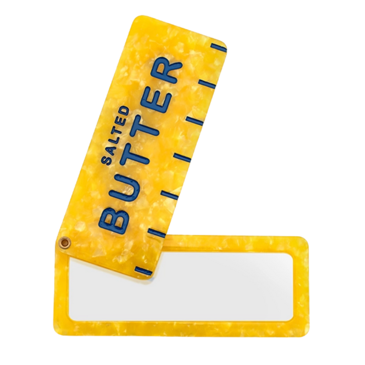 Yellow Butter Stick Swing Hinge Folding Compact Mirror