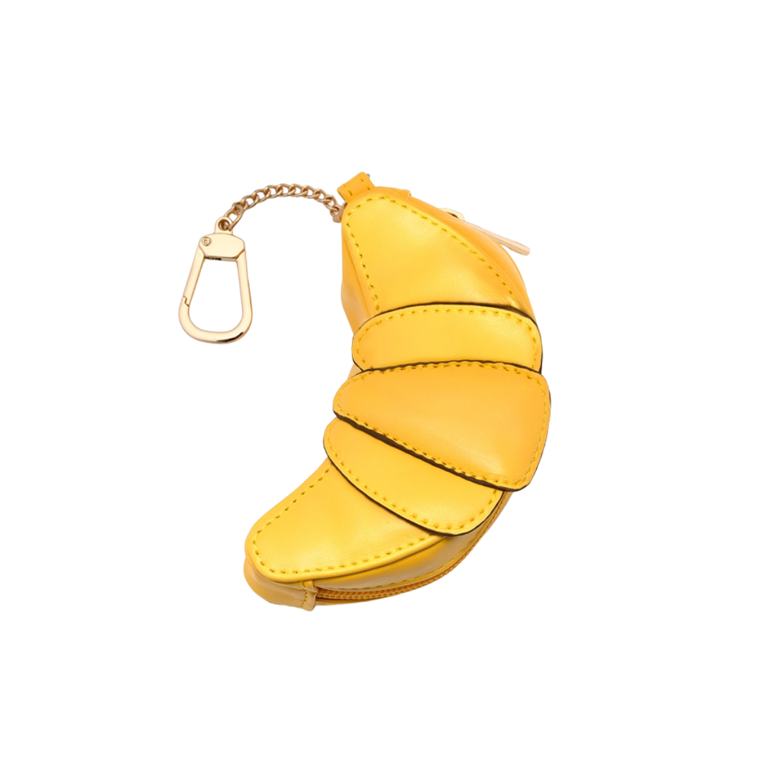 2-in-1 Bag Charm & Reusable Shopper Bag - Croissant Pastry