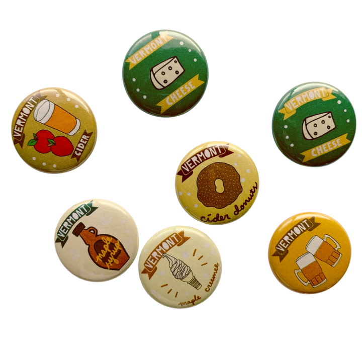 Vermont Buttons Food and Drink Icons - Assorted