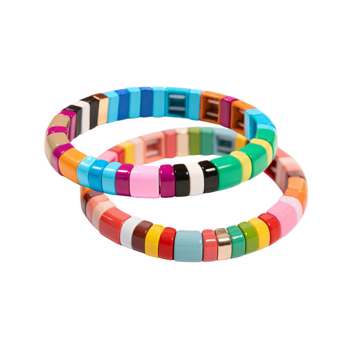 Sugar Stripe Tile Bracelets